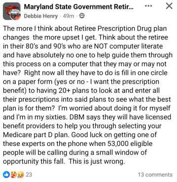 Debbie Henry's Comments on the Prescription Plan