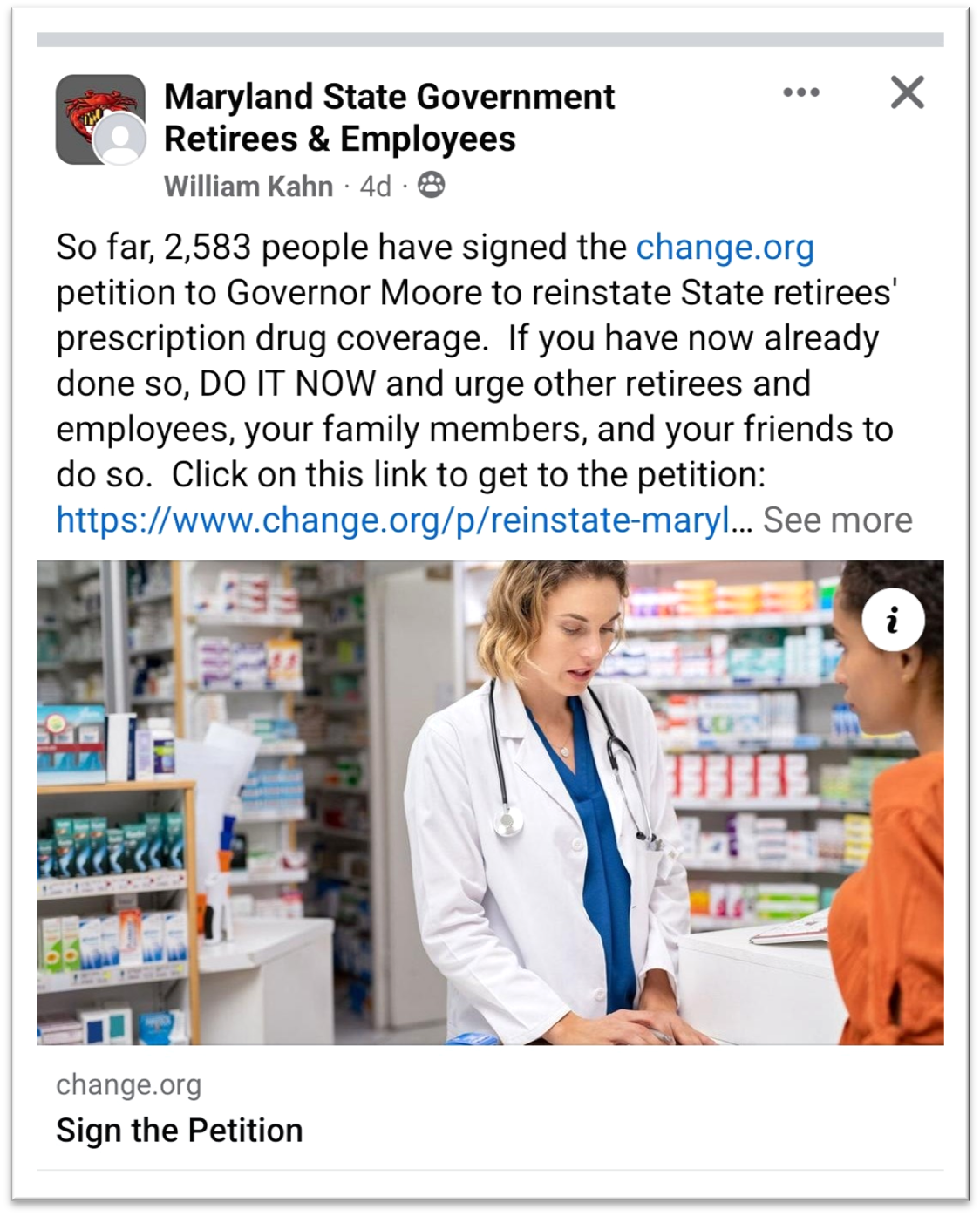 Sign the Petition to Gov Moore