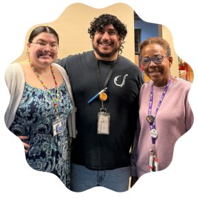 Wicomico library employees celebrating a win!